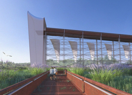 Corten Steel Canopy Enhancing Visitor Experience In A Historical Observation Structure