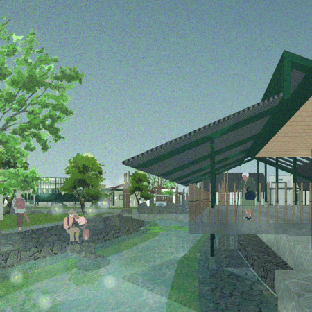 Cultural Hub Featuring Sustainable Materials and Shared Living Spaces for Intergenerational Community Interaction  