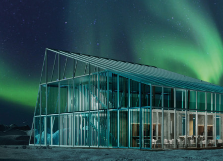 Transparent Glass Facade Enhancing Community Engagement in a Sustainable Timber Brewery  