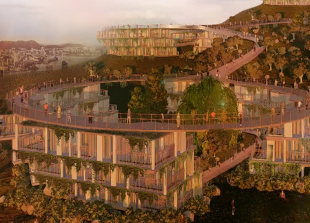 Charred Wooden Shingles and Cross-Laminated Timber Panels Define a Sustainable Community Hub