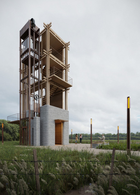 Charred Wood Shingles and Rammed Earth Create A Multi-Purpose Community Hub
