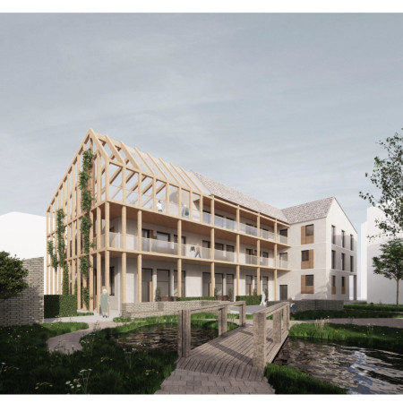 Charred Wooden Shingles and Expansive Glass Create an Engaging Community Hub  