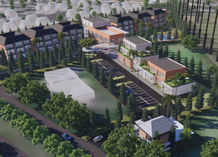 Charred Wooden Shingles and Cross-Laminated Timber Panels Shape A Community-Centered Space