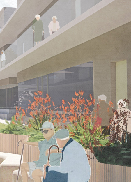 Charred Wooden Shingles and Flexible Suites in Sustainable Elderly Housing  