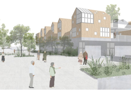 Charred Wooden Shingles and Cross-Laminated Timber Panels Enhance Community Engagement Spaces
