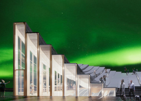 Charred Wooden Shingles and Cross-Laminated Timber Panels Form a Versatile Community Hub