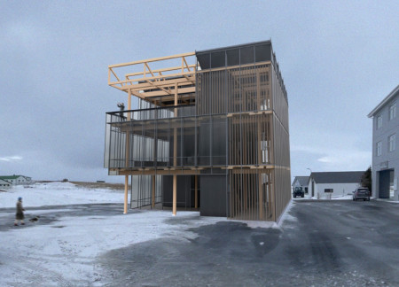 Charred Wooden Shingles and Cross-Laminated Timber Create a Harmonious Community Space