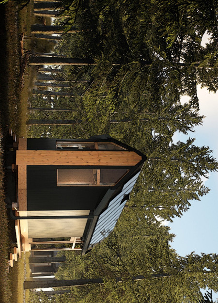 Charred Wooden Shingles and Cross-Laminated Timber Panels Create Engaging Urban Habitat