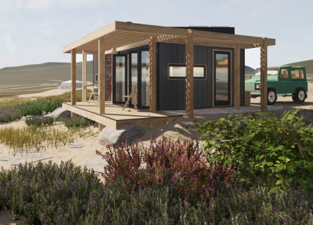 Charred Wooden Shingles and Transparent Glass Walls Shape a Community-Focused Urban Space
