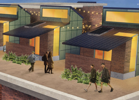 Charred Wooden Shingles and Cross-Laminated Timber Panels Create a Multifunctional Community Space
