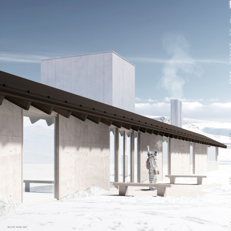 Charred Wooden Shingles and Cross-Laminated Timber Panels Define A Community Gathering Space