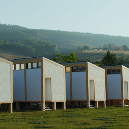 Charred Wooden Shingles and Sustainable Design Harmonize in Mixed-Use Community Space  