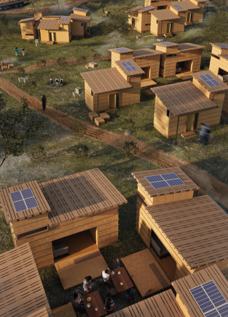 Hemp Insulation and Wooden Pallet Structures for Rapid Housing Solutions  