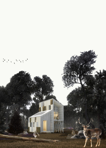 Charred Wooden Shingles and Cross-Laminated Timber Create a Multifunctional Community Hub