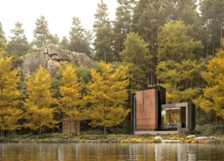 Charred Wooden Shingles Enhance Community Space Crafted From Cross-Laminated Timber Panels