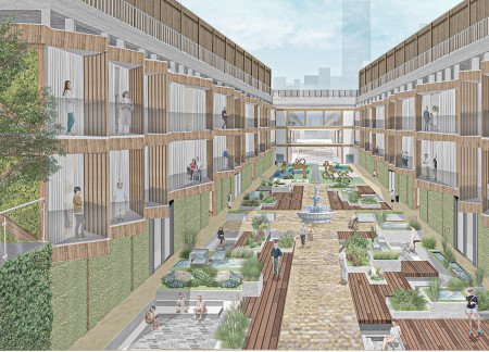 Charred Wooden Shingles and Passive Design Define A Sustainable Community Hub