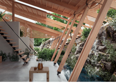 Charred Wooden Shingles and Cross-Laminated Timber Panels Enrich Urban Mixed-Use Development