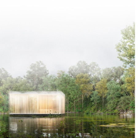 Suspended Greenery and Transparent Facades Enhance Community Engagement Along the River  