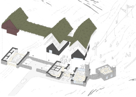Charred Wooden Shingles and Cross-Laminated Timber Panels in a Multifunctional Urban Hub