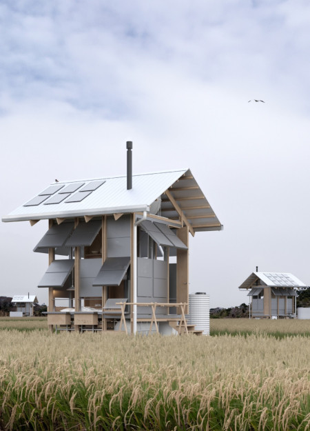 Charred Wooden Shingles and Cross-Laminated Timber Panels Define a Sustainable Community Center