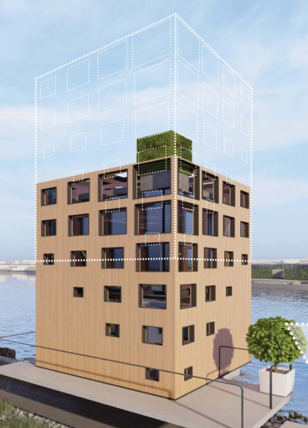 Charred Wooden Shingles and Rainwater Harvesting in a Multi-Use Community Hub