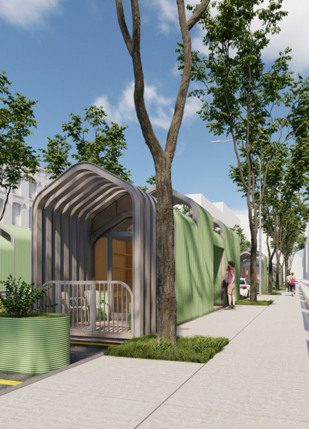 Charred Wooden Shingles and Cross-Laminated Timber Panels Shape a Sustainable Community Hub