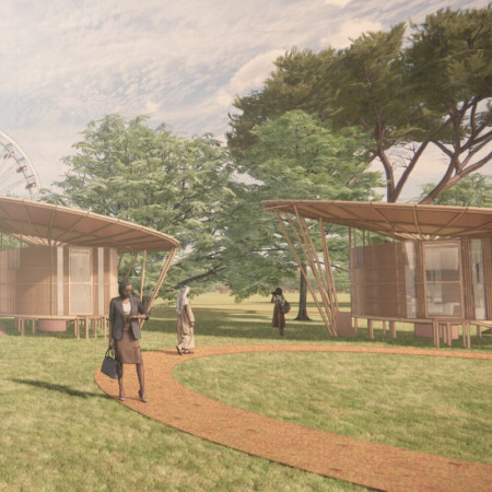Elevated Bamboo Structures Integrating Solar Energy and Community Resilience  