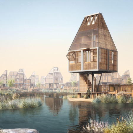 Charred Wooden Shingles and Cross-Laminated Timber Create Harmonious Residential Environment