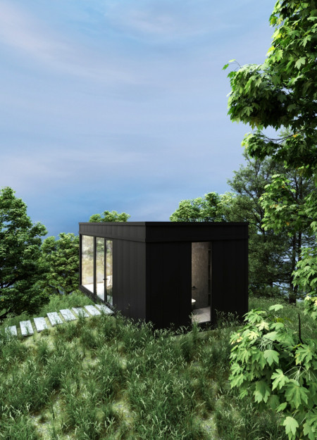 Sustainable Living Through Kingspan Insulated Panels and Efficient Space Utilization in a Forested Microhome  