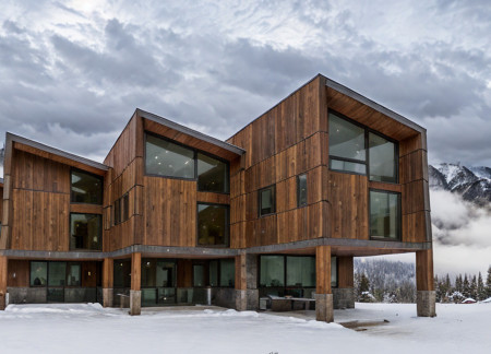 Charred Wooden Shingles and Cross-Laminated Timber Panels Shape a Versatile Community Hub