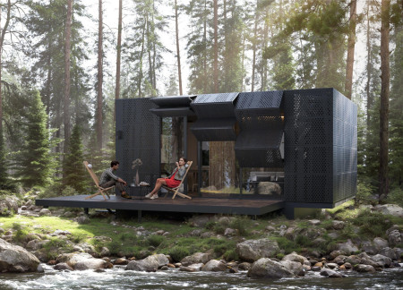 Charred Wooden Shingles and Expansive Glazing Create A Community-Centric Gathering Space