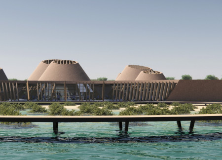 Cross-Laminated Timber Huts Emphasizing Biophilic Design in a Nature-Integrated Workspace  