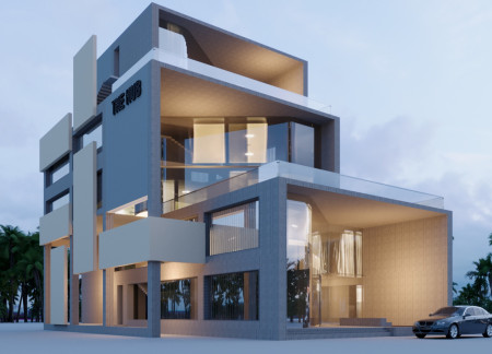 Charred Wooden Shingles and Cross-Laminated Timber Define a Multifunctional Community Space  