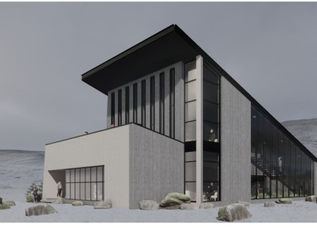 Charred Wooden Shingles and Cross-Laminated Timber Enhance Community Spaces in a Sustainable Design