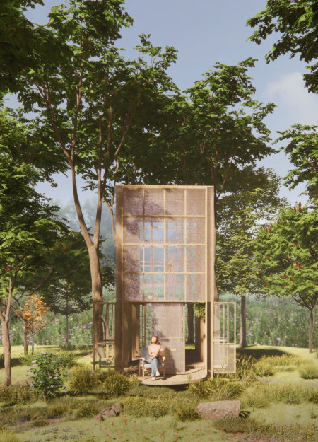 Charred Wooden Shingles and Cross-Laminated Timber Create a Multifunctional Community Hub  