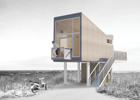 Charred Wooden Shingles and Cross-Laminated Timber Panels Define Sustainable Community Space