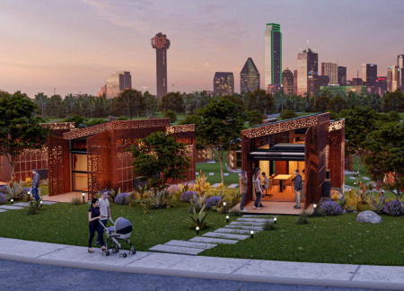 Cross-Laminated Timber Panels and Charred Shingles Define a Multi-Functional Community Space  