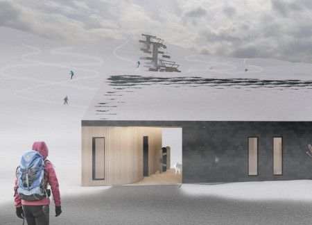 Charred Wood Shingles and Cross-Laminated Timber Structure Enhancing Community Connectivity