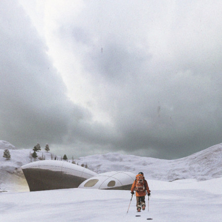 Natural Wood Harmony Featuring Upcycled Materials in Snow-Covered Retreats