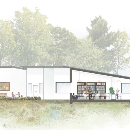 Charred Wooden Shingles and Cross-Laminated Timber Panels Shape an Engaging Community Hub