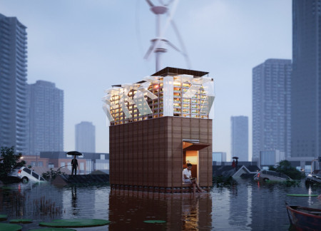 Charred Wooden Shingles and Cross-Laminated Timber Panels Define Sustainable Community Spaces  