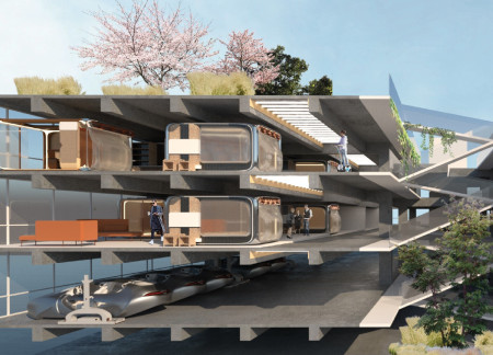 Charred Wooden Shingles and Cross-Laminated Timber Panels Enhance Community Interaction in Sustainable Design