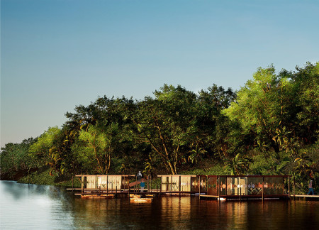 Charred Wooden Shingles and Cross-Laminated Timber Panels Shape a Versatile Community Hub
