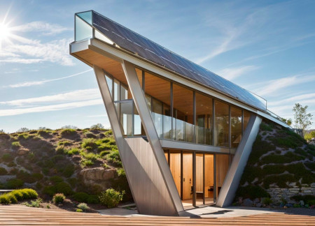 Charred Wooden Shingles and Curved Facade in a Sustainable Community Hub  