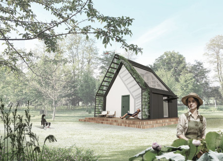 Charred Wooden Shingles and Green Roofs Elevate Community Spaces in Sustainable Design