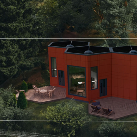 Charred Wooden Shingles and Cross-Laminated Timber Panels Shape a Community-Centric Space  