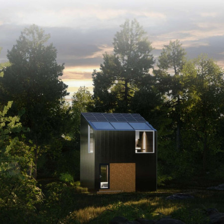 Charred Wooden Shingles and Cross-Laminated Timber Panels in a Multifunctional Community Hub