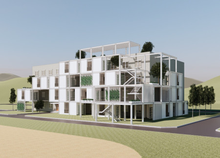 BIPV-Enhanced Microhomes with Galvanized Steel Framework in Repurposed Educational Facilities  