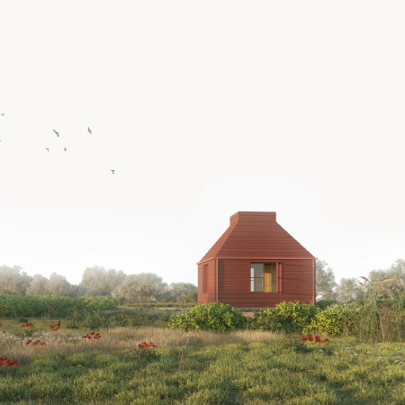 Charred Wooden Shingles and Natural Light Form a Harmonious Community Space