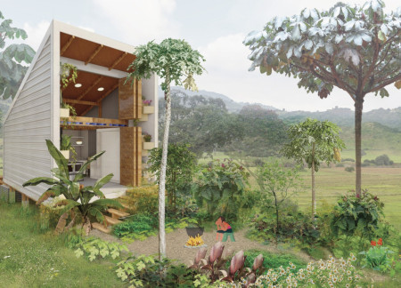 Cross-Laminated Timber Panels and Charred Wooden Shingles Define Eco-Friendly Urban Space  